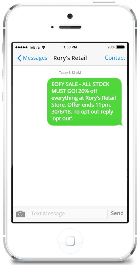 EOFY SMS